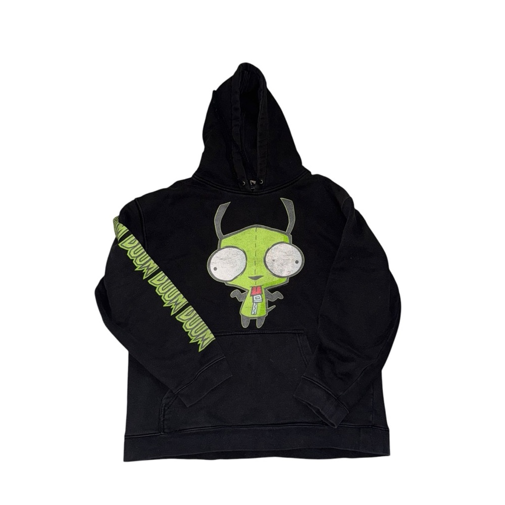 Vtg Mighty Fine Invader Zim Gir Hoodie Sweater Sz L